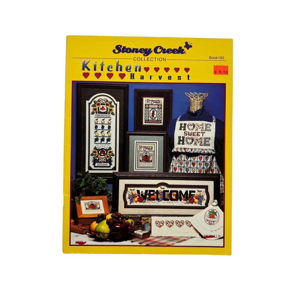Vintage Kitchen Harvest Cross Stitch Pattern Book STONEY CREEK Americana Retro